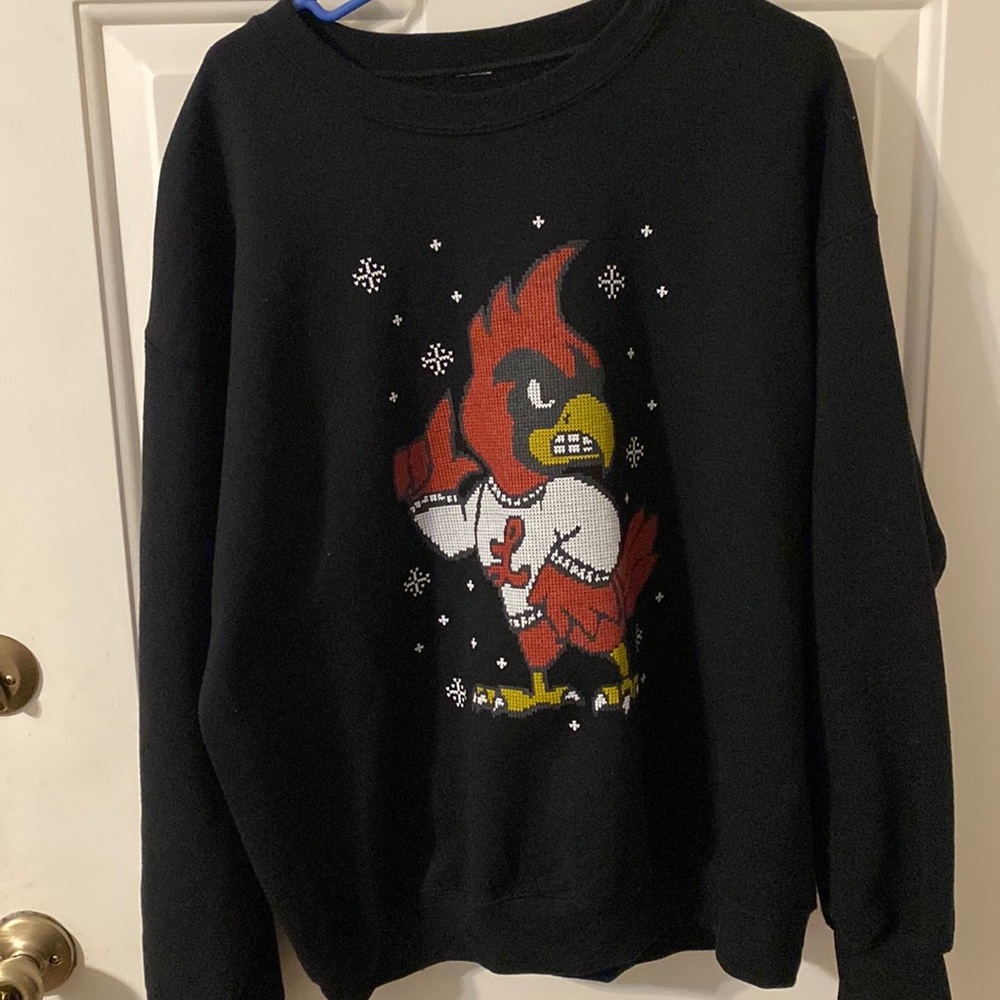 Louisville Cardinals Snowflakes Christmas Sweatshirt